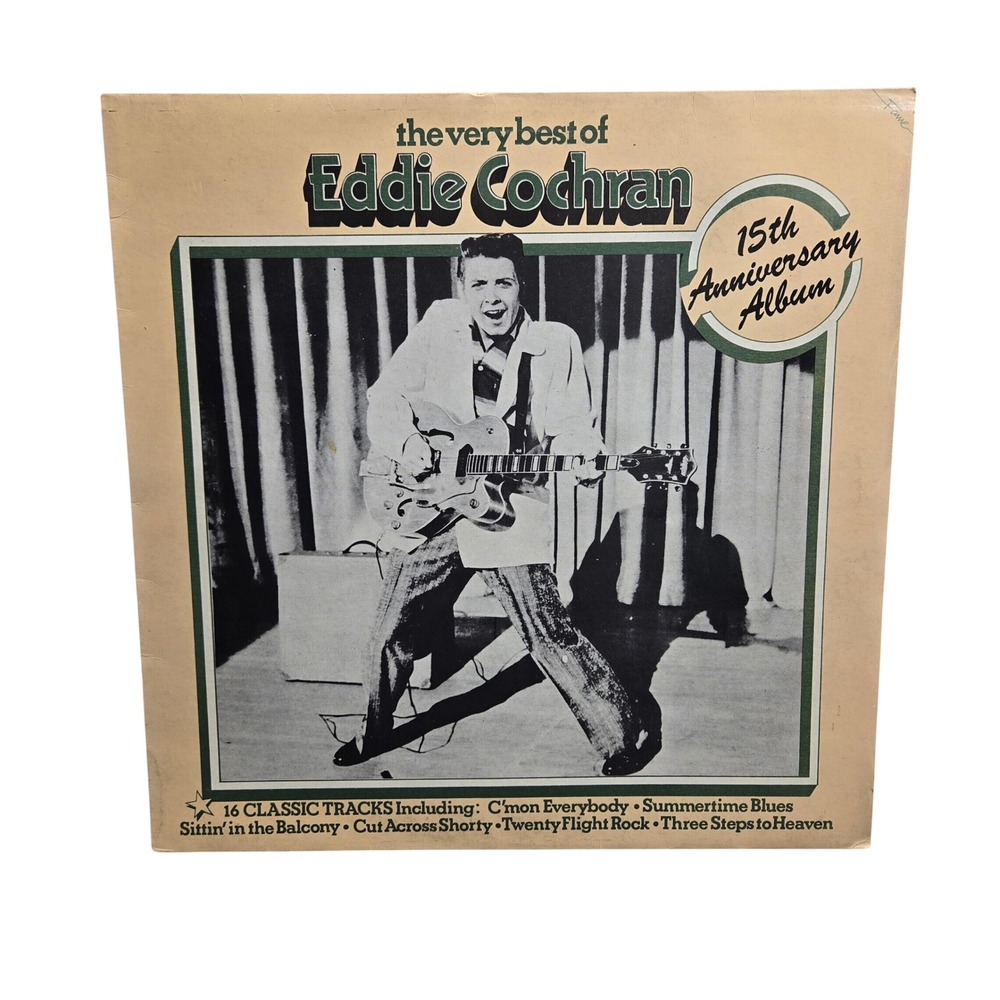 Eddie Cochran Very Best Of 15th Anniversary Vinyl LP FA 3019 UK Fame Mono Tested